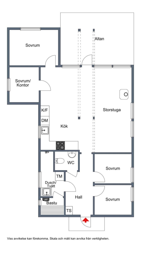 Fjällstuga med 4 sovrum och milsvid utsikt på H-vägen