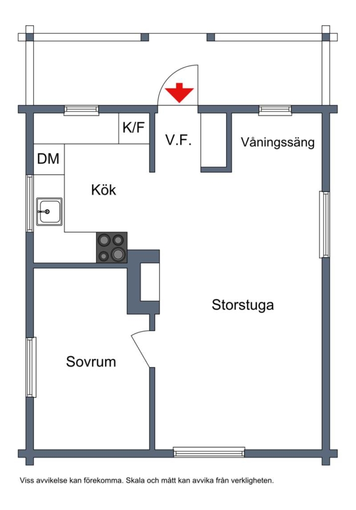 Charmig timmerstuga i natursköna Svartåsvallen